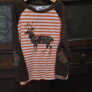 Boys 7-8 Years XXL Long Sleeve Shirt Holiday NWT Reindeer